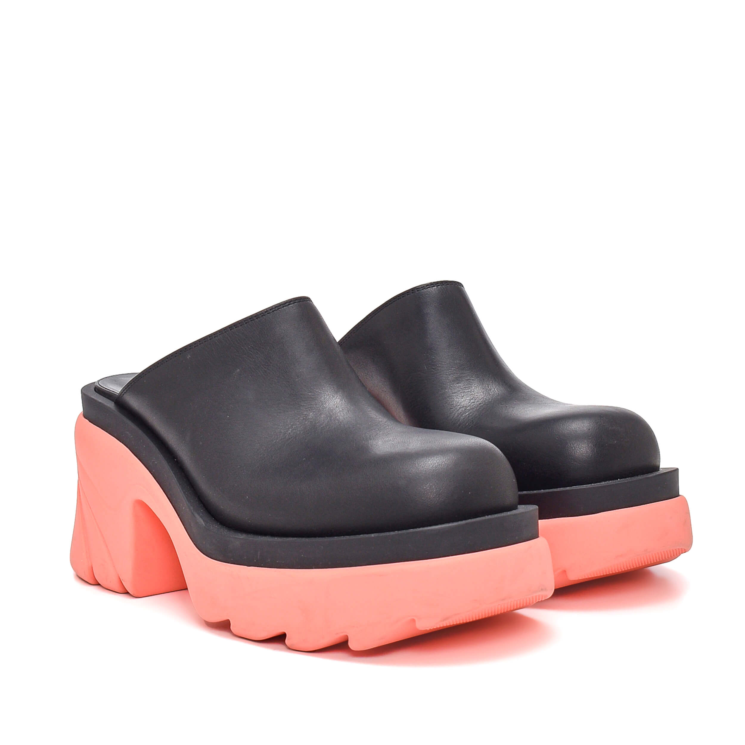 bottega Veneta - Pink Flash Platform Mules